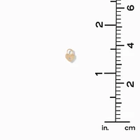 Heart-Shaped Lock Gold-tone Stud Earrings