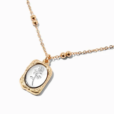 Rose Signet Pendant Necklace