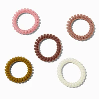 Matte Boho Spiral Hair Ties - 5 Pack