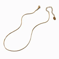 Gold-tone Stainless Steel Mini Snake Chain Necklace