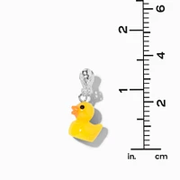 Yellow Rubber Ducky Drop Clip-On Earrings