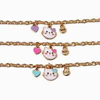 Best Friends Cat Charm Bracelets - 3 Pack