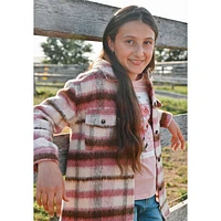 Melody Plaid Shacket 7-14y