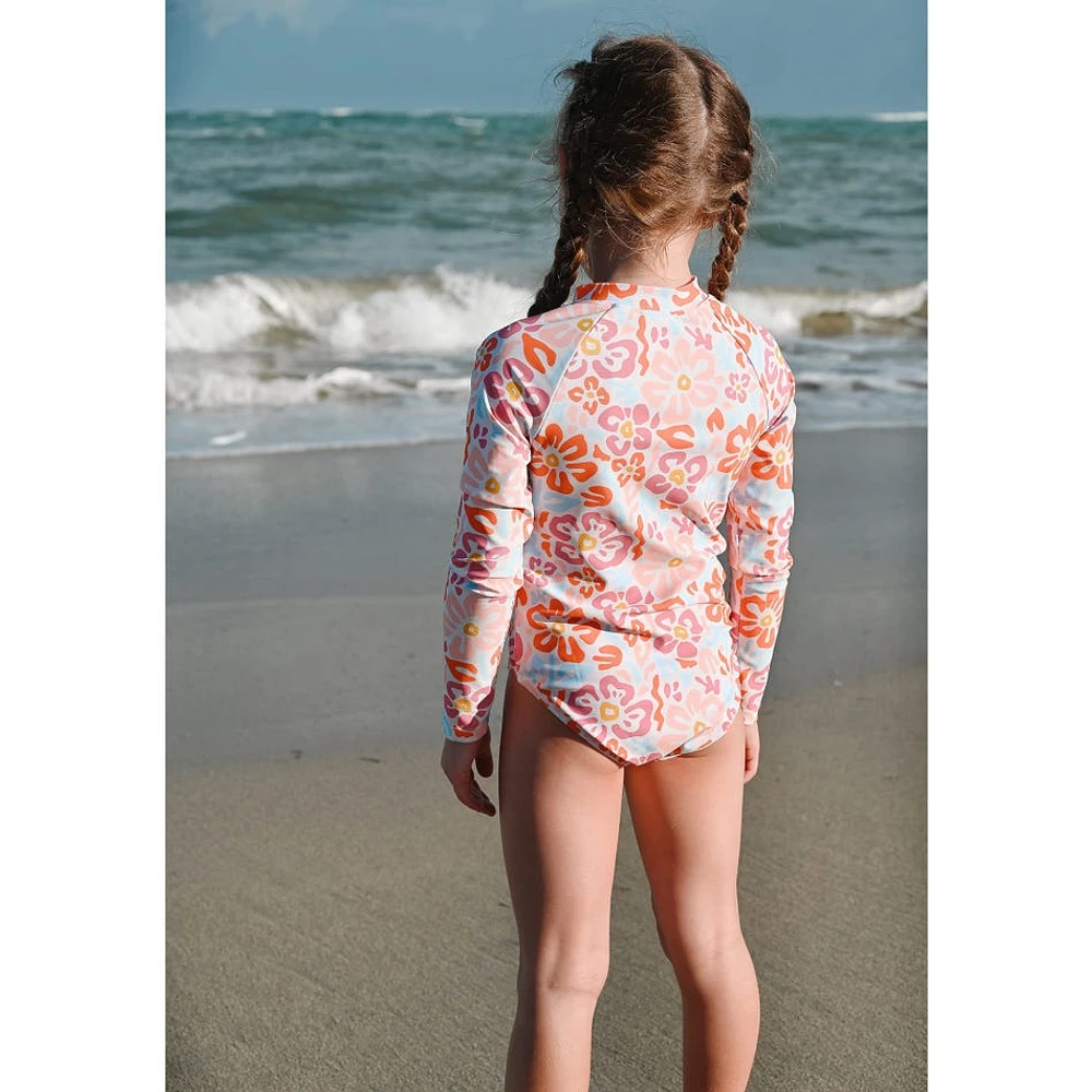 Maillot UV Manches Longues Flower Power 2-14ans