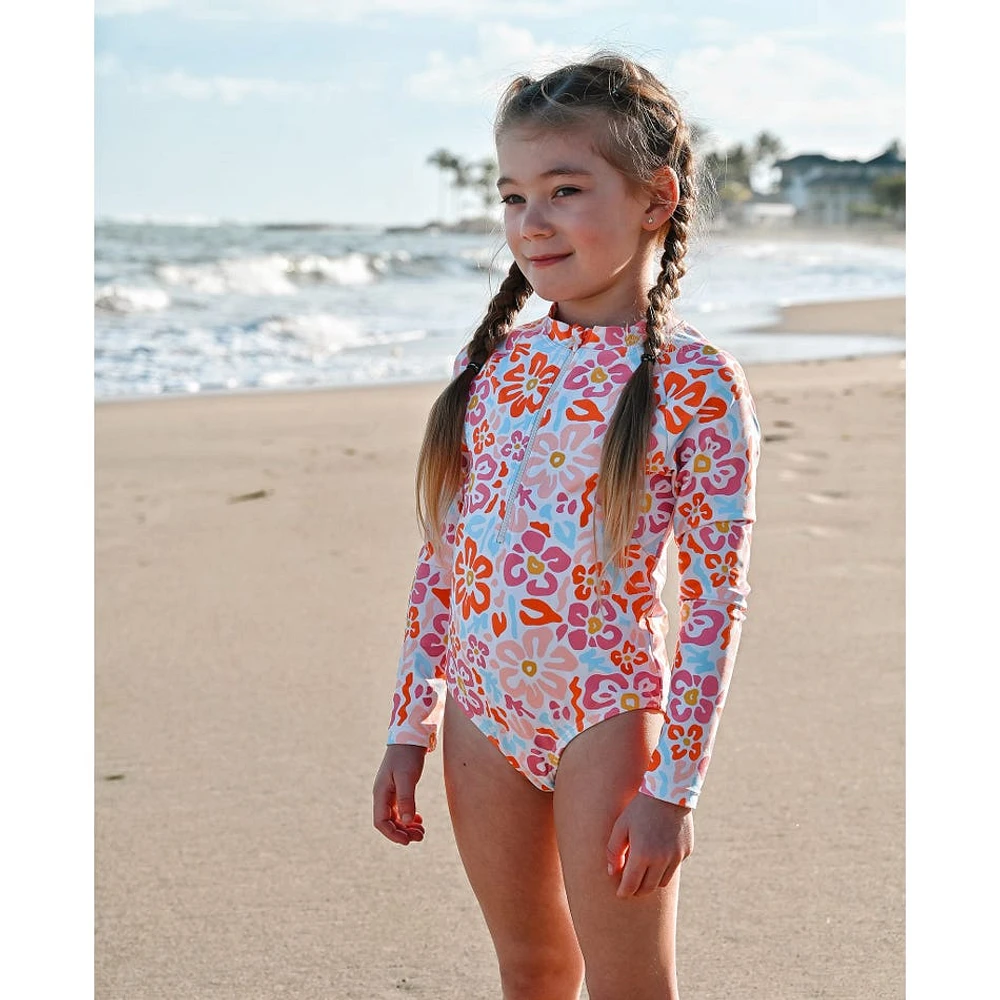 Maillot UV Manches Longues Flower Power 2-14ans