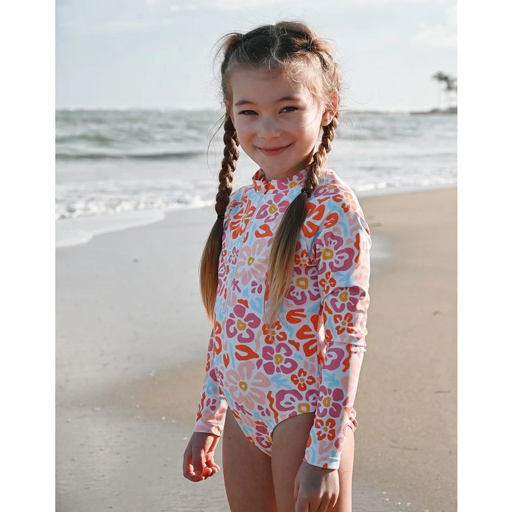 Maillot UV Manches Longues Flower Power 2-14ans