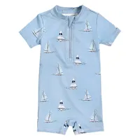 Sailboats Swim Romper 6-24m