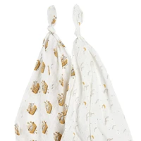 Lions 2pc Muslin Blankets