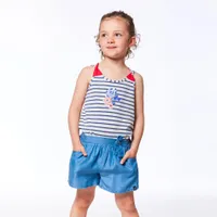 Blue Flowers Short 7-10y