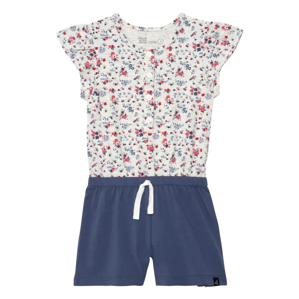 Blue Flowers Jumpsuit 7-10y