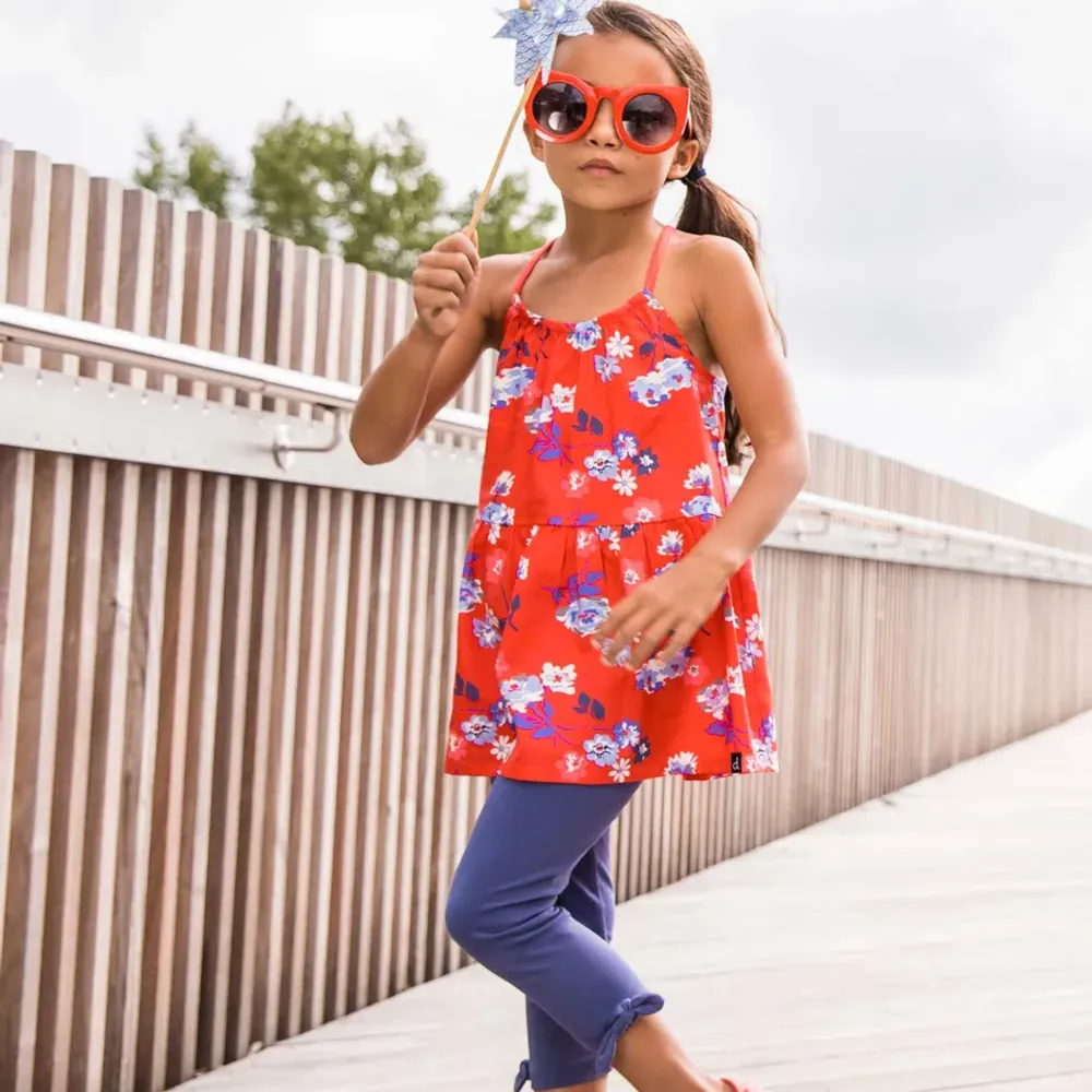 Legging Fleurs Bleues 3-6ans