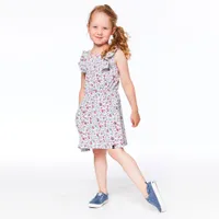 Blue Flowers Dress 3-6y