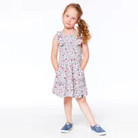 Blue Flowers Dress 3-6y