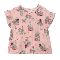 Botanical Flower Blouse 3-6y