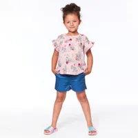 Botanical Flower Blouse 3-6y