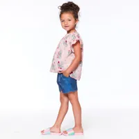 Botanical Flower Blouse 3-6y