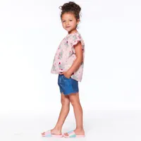 Botanical Flower Blouse 3-6y