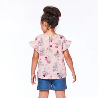 Botanical Flower Blouse 3-6y