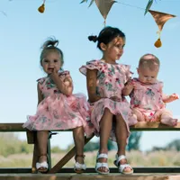 Botanical Flower Dress 3-6y