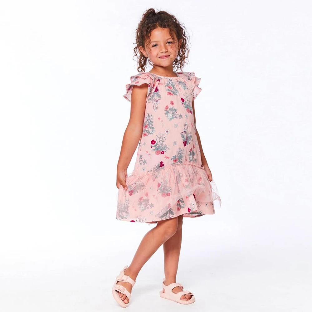 Botanical Flower Dress 7-10y