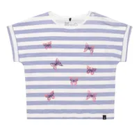 Butterfly Striped T-Shirt 3-6y