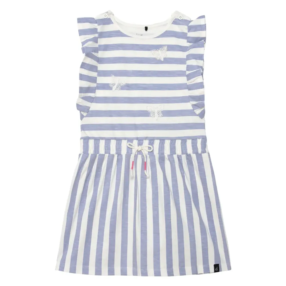 Butterfly Striped Dress 7-10y