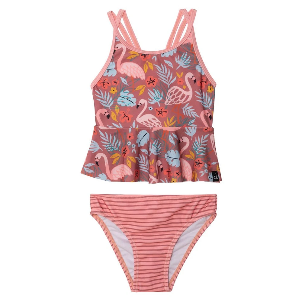 Tankini UV Flamant Rose 2-6ans