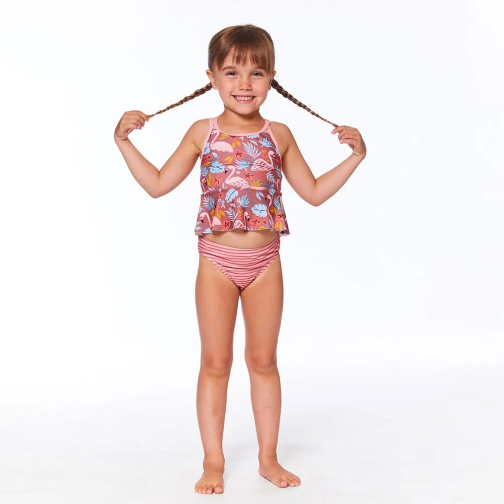 Tankini UV Flamant Rose 2-6ans