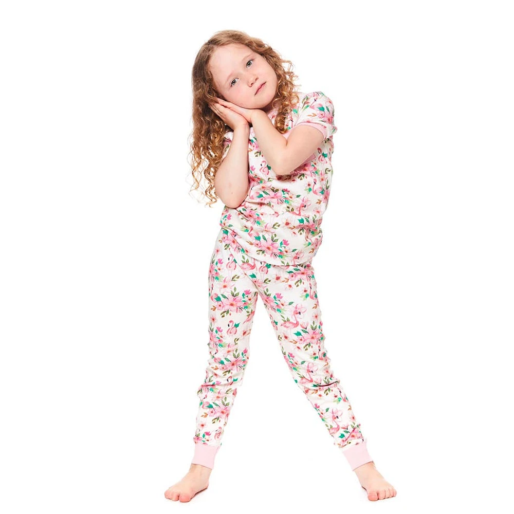 Pyjamas Flamant Rose 3-6ans