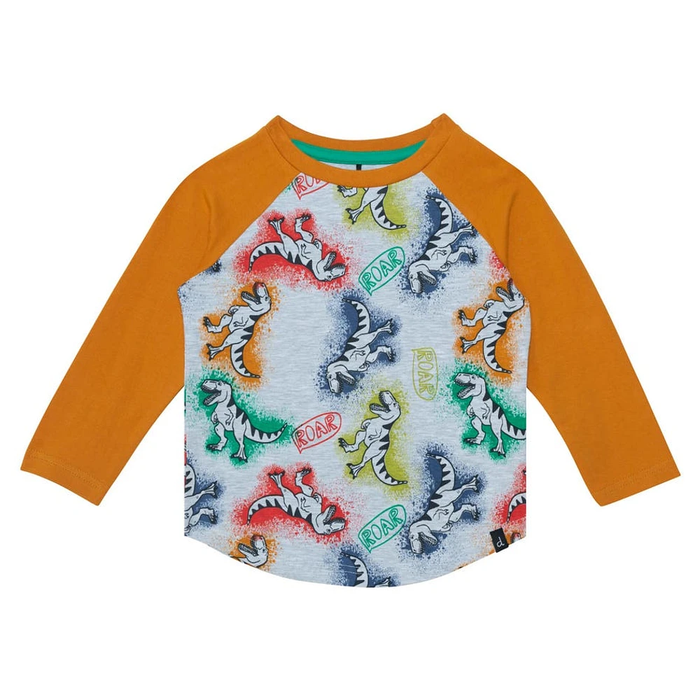 T-Shirt Raglan Petit Dino 3-6ans