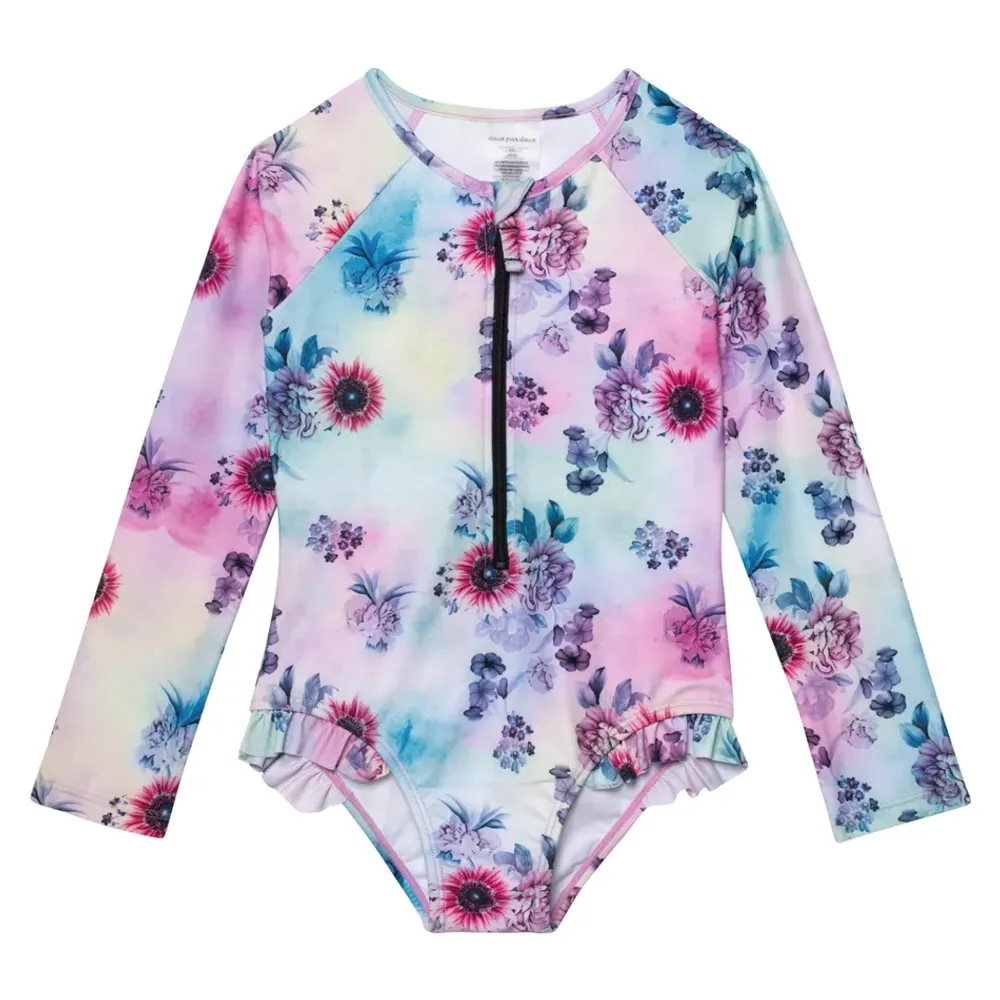 Tie Dye One Piece Rashguard 3-6y