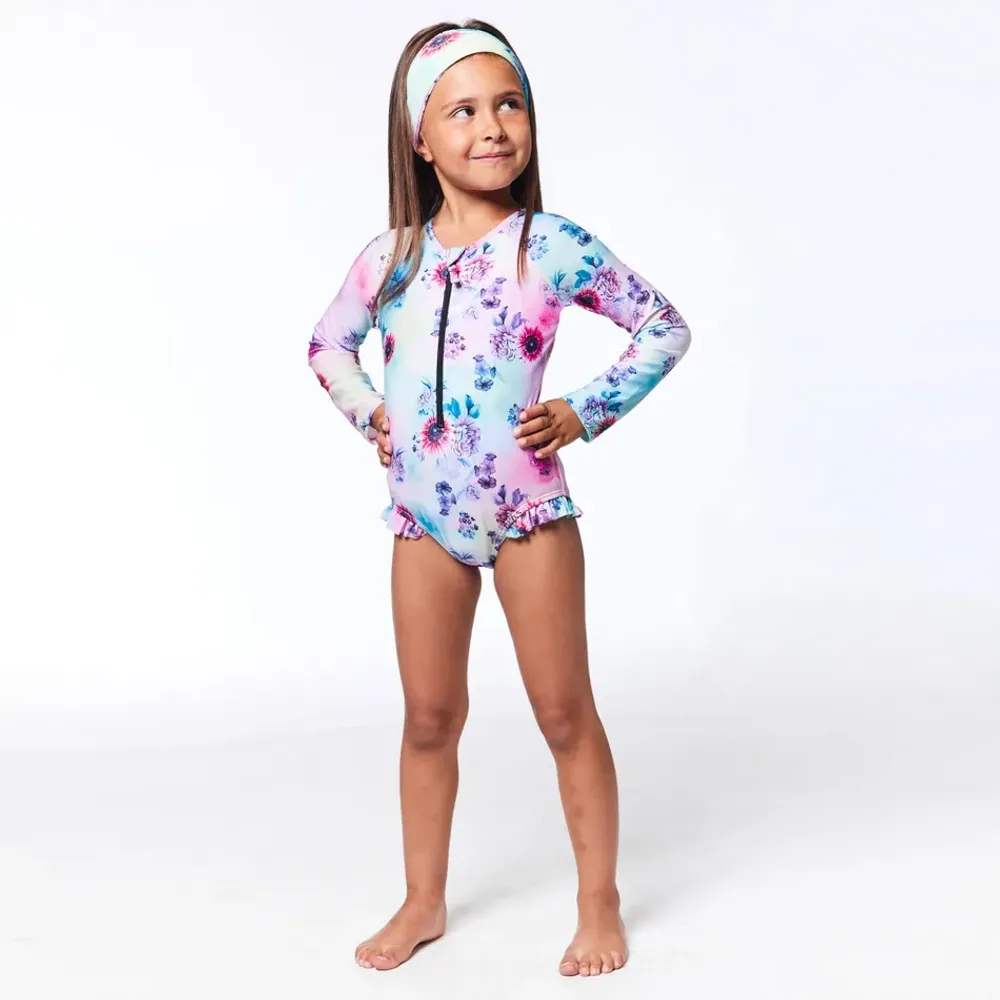 Tie Dye One Piece Rashguard 3-6y