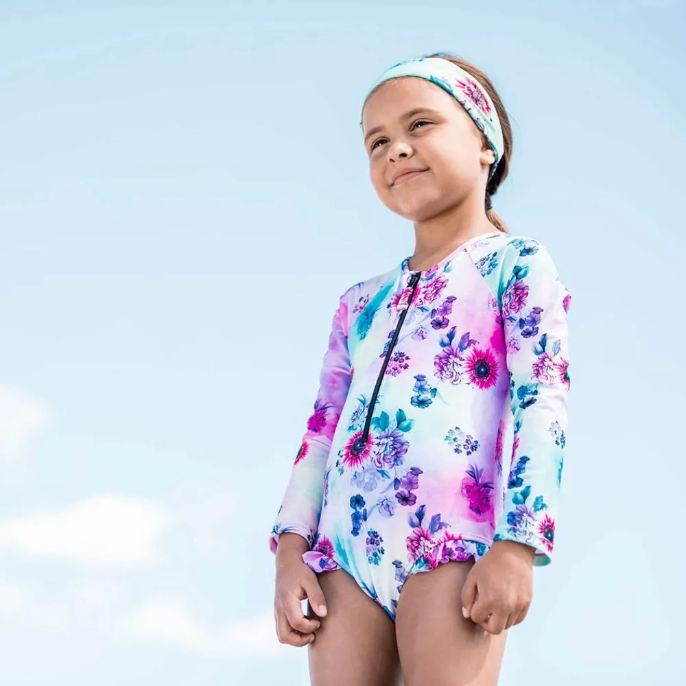 Tie Dye One Piece Rashguard 3-6y