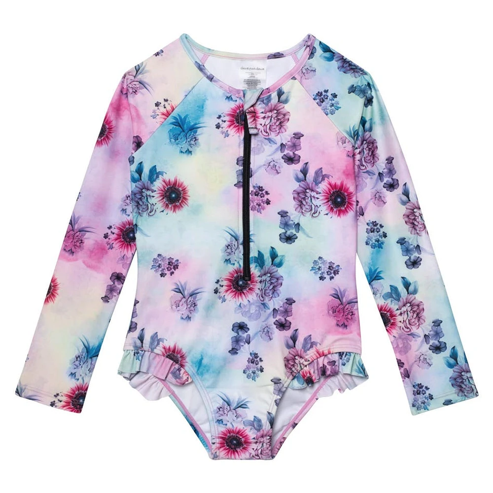 Maillot UV Fleur Tie Dye 7-12ans