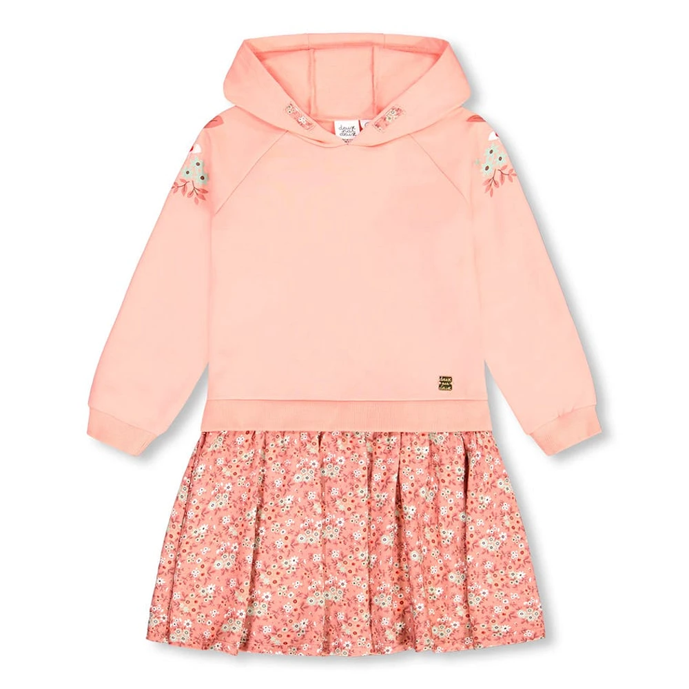 Robe Capuchon Fleurs 4-6ans