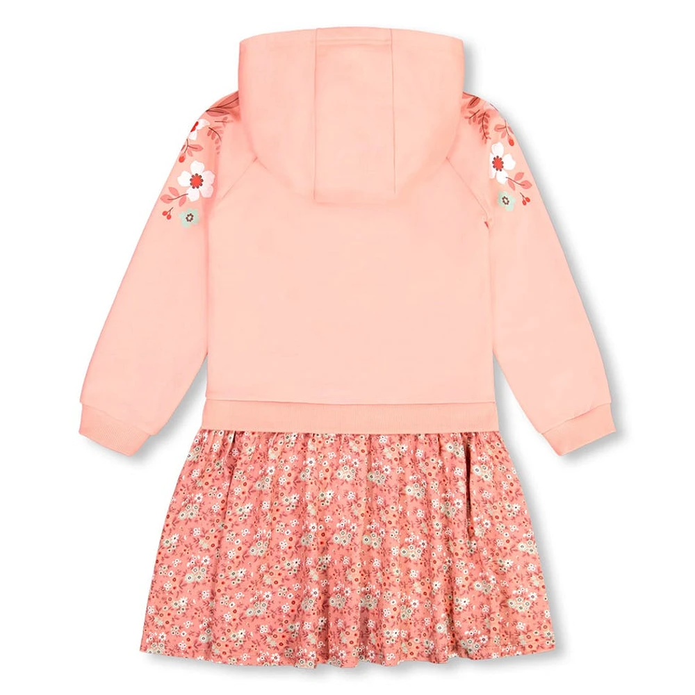 Robe Capuchon Fleurs 4-6ans