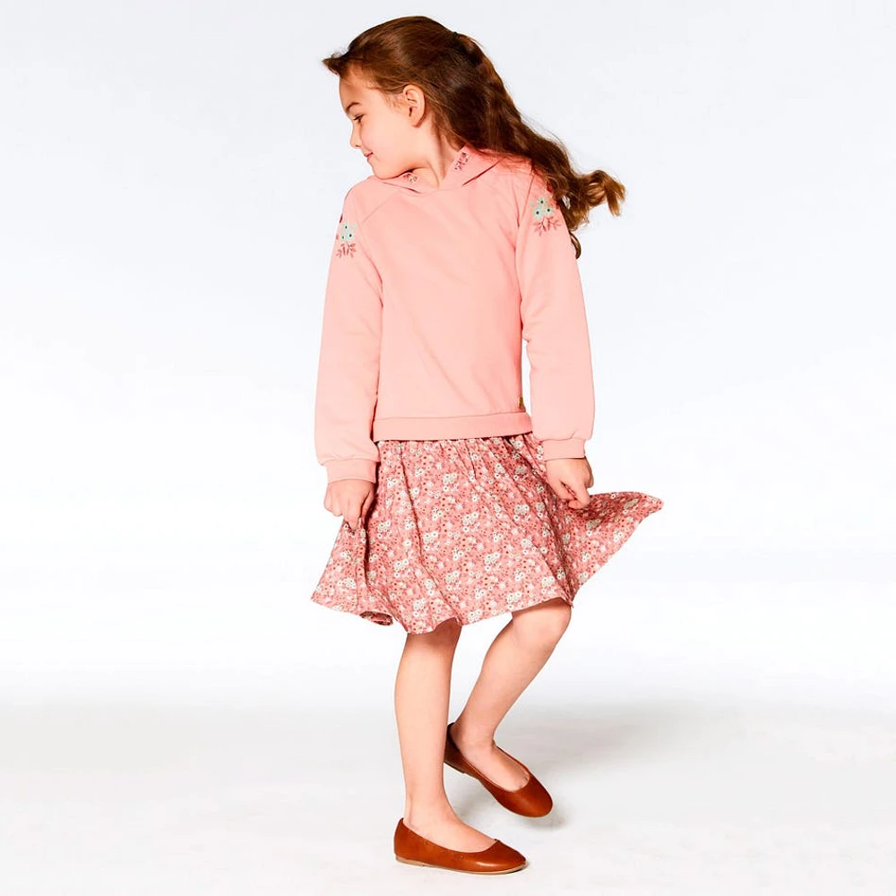 Robe Capuchon Fleurs 7-10ans