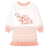 Robe Tricot Fleurs 4-6ans