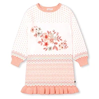 Flowers Sweater Dress 4-6y