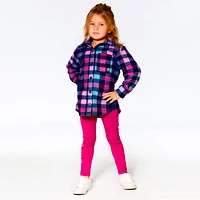 Unicorn Plaid Shirt 7-10y