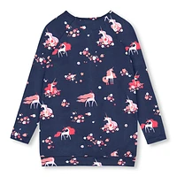 Unicorn AOP Long Sleeves Dress 7-10y