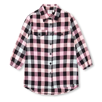 Heart Plaid Shirt 4-6y