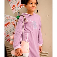 Heart Unicorn Hooded Dress 4-6y