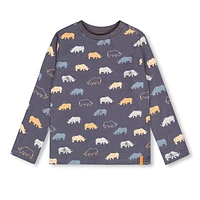 BOYS Rhinoceros Long Sleeves T-Shirt 3-6y