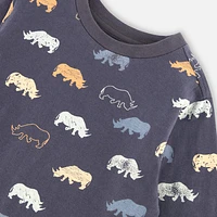 BOYS Rhinoceros Long Sleeves T-Shirt 3-6y