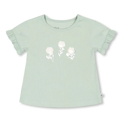 Tshirt Fleur Côtelé Jasmin 3-6ans