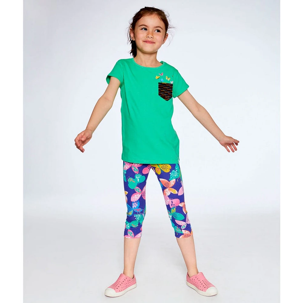 Legging Imprimé Papillon 7-10ans