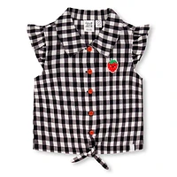 Strawberry Vichy Blouse 3-6y