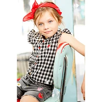 Strawberry Vichy Blouse 3-6y