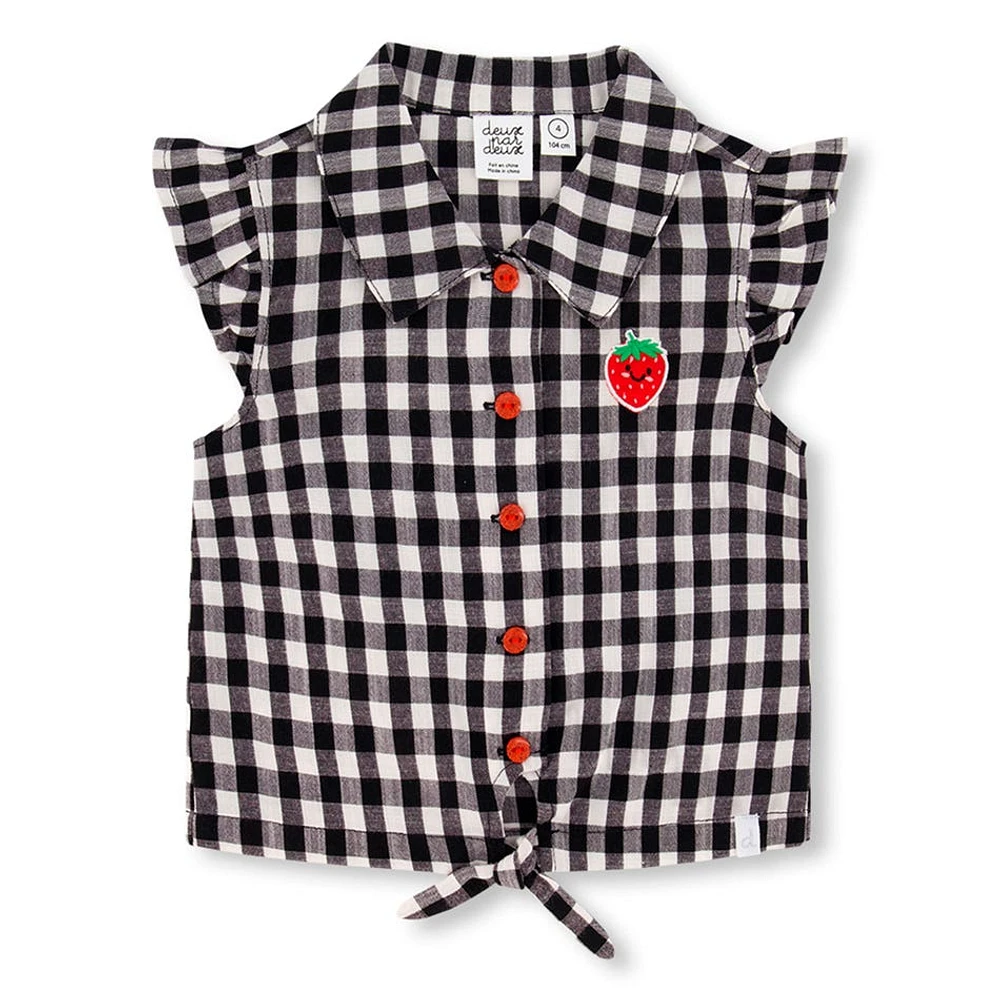 Strawberry Vichy Blouse 7-10y